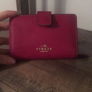 Rose pink Coach wallet